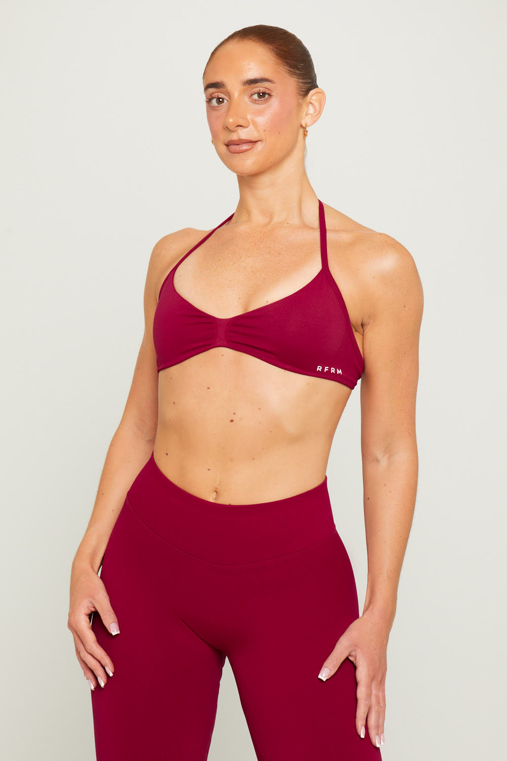 SCLPT™ Seamless Strappy Sports Bra - Dark Cherry